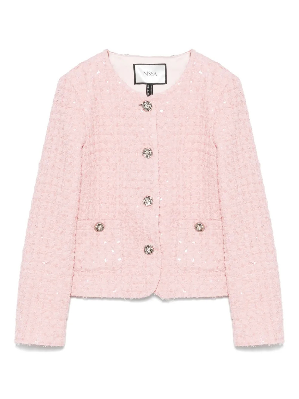 NISSA tweed jacket - Pink | Farfetch Global