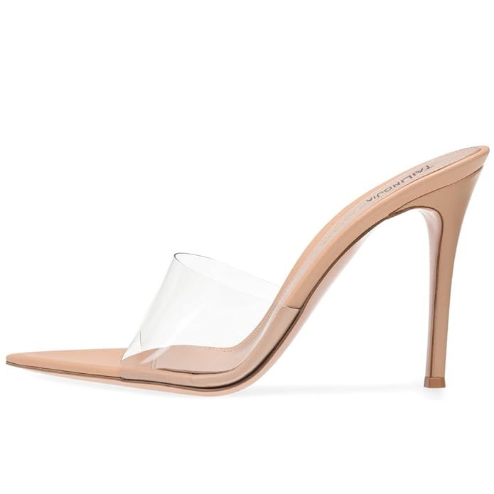 Amy Q Open Pointed Toe High Heel Mules Sexy Sandals for Women Dress Heels Ladies Stiletto Heel Su... | Amazon (US)