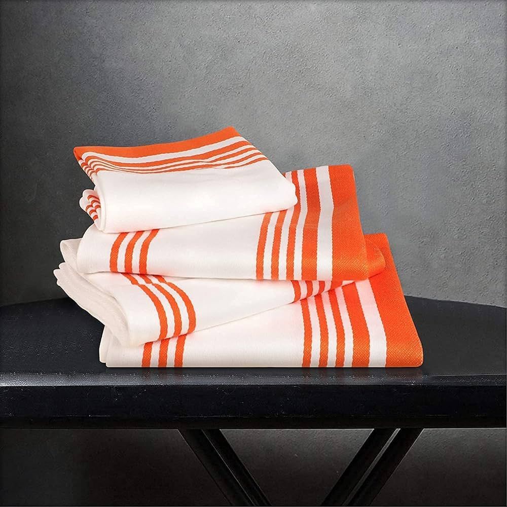 [20x20] Cloth Napkins Set of 4 Cotton, Dinner Napkins Cloth Washable, Trendy Stripes Premium Over... | Amazon (US)
