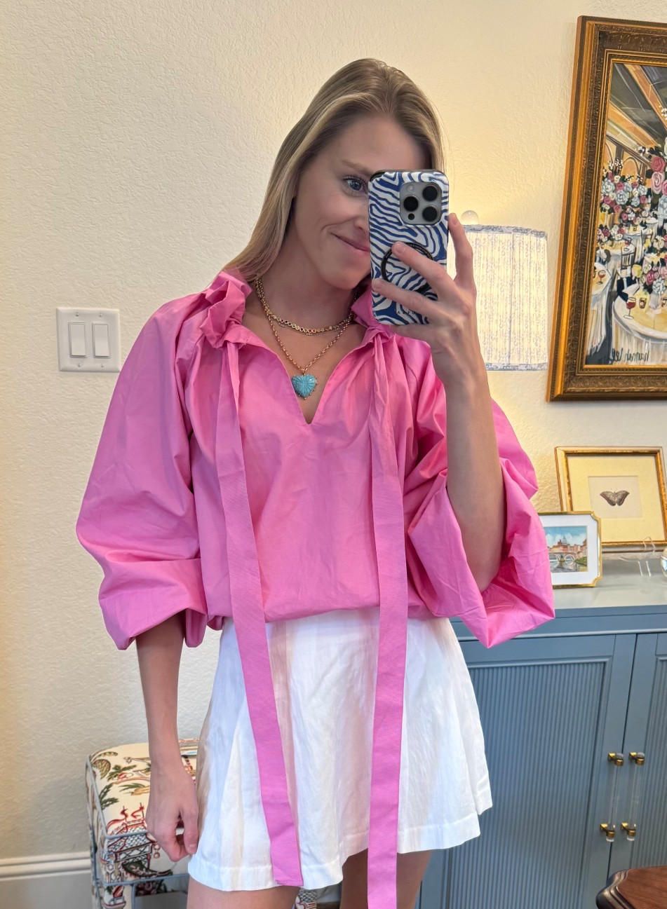 This $26 top is back in a new color! Size down! Looks so chic for the price.