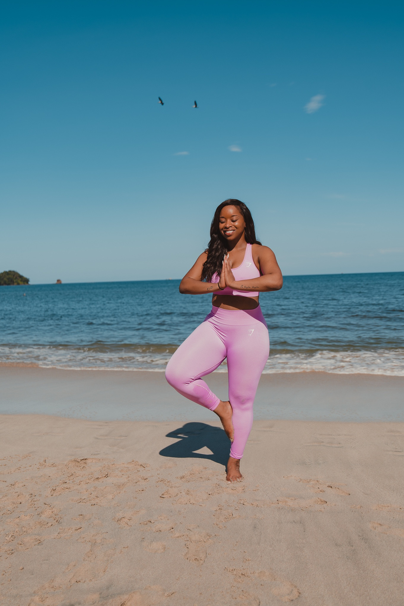 What I wore in Costa Rica for Beach Yoga! #yogaset #gymshark #pinkyogaset

#LTKfit #LTKtravel #LTKcurves
