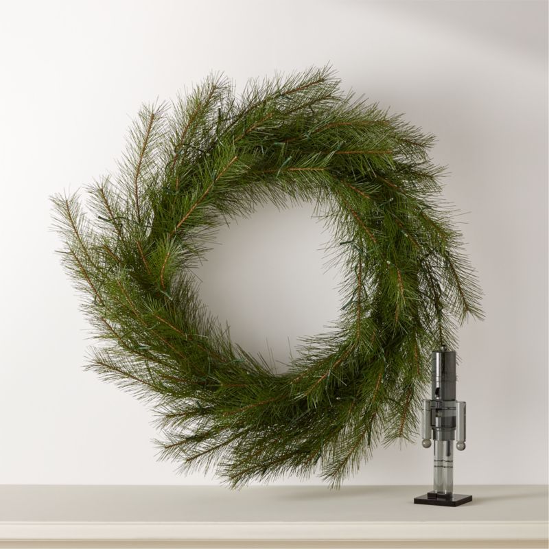 Needle Pine LED Holiday Wreath 36" | CB2 | CB2