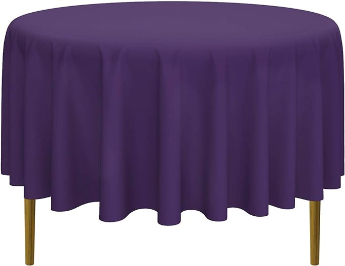 Lann's Linens - 90" Round Premium Tablecloth for Wedding/Banquet/Restaurant - Polyester Fabric Ta... | Amazon (US)