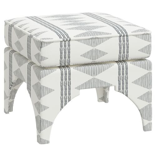 Maude Pillow-Top Ottoman, Soweto Gray | One Kings Lane
