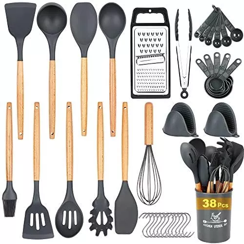 Silicone Kitchen Cooking Utensil Set, EAGMAK 16PCS Kitchen