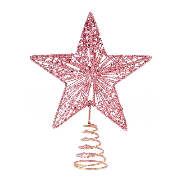 1Pc Exquisite Iron Art Ornament Beautiful Tree Star for Christmas (Pink) | Walmart (US)