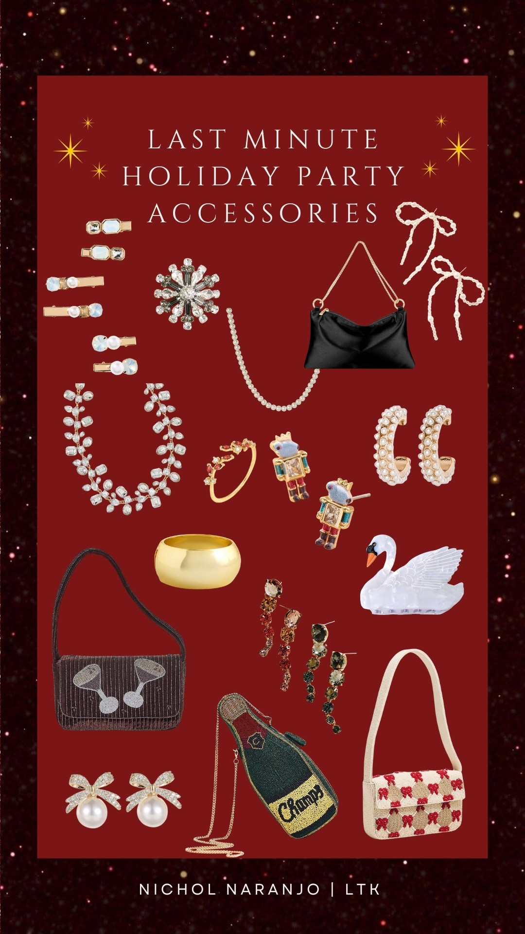 Add a little sparkle to your Christmas outfit with these fabulous accessories! 🦢✨

#LTKootd #LTKHoliday #LTKSeasonal