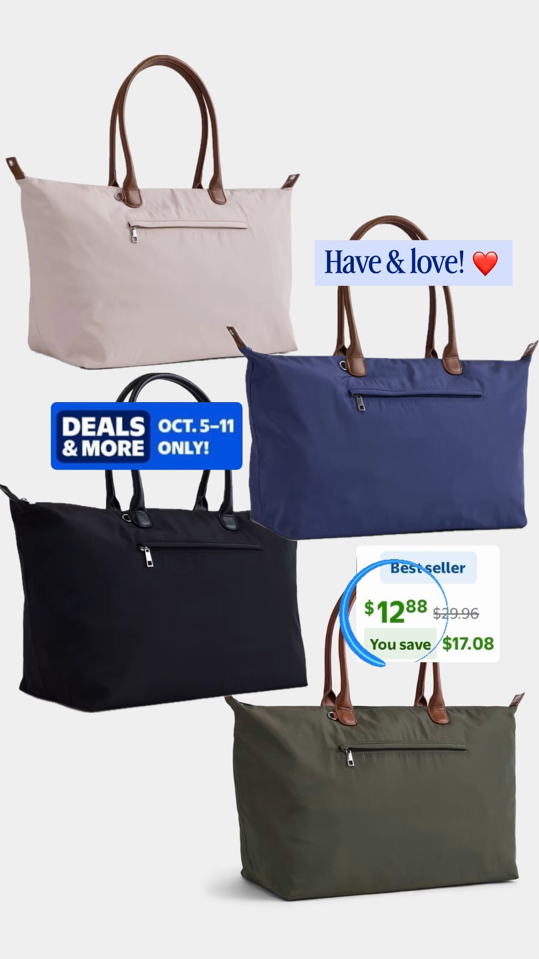 @Walmart deal $12 tote that looks like that $$$$ one