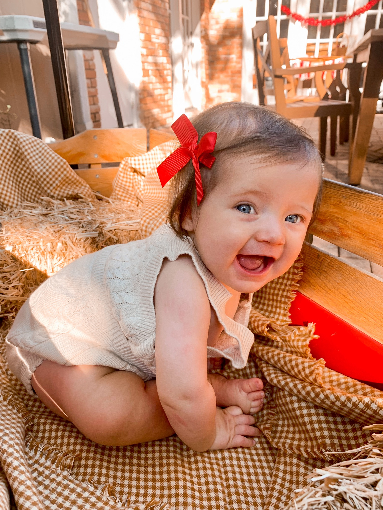 Love this sweater bubble! Red bow is shrimp and grits, will link similar. Fall baby, neutral baby, baby girl, baby girl fall, sweater bubble, target baby, baby girl target, target fall, target style, 

#LTKkids #LTKSeasonal #LTKbaby