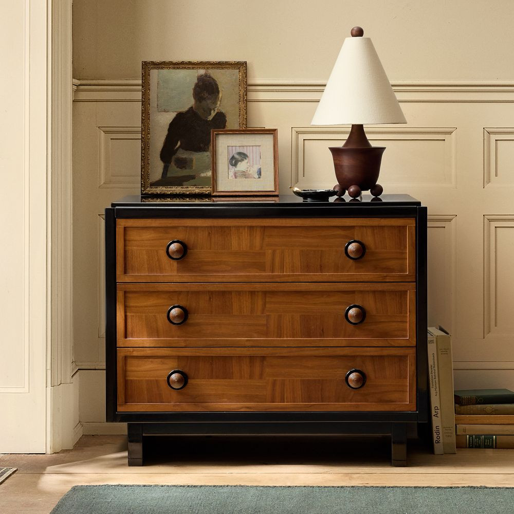 Pierce & Ward 3-Drawer Lacquer Grand Nightstand (32") | West Elm (US)