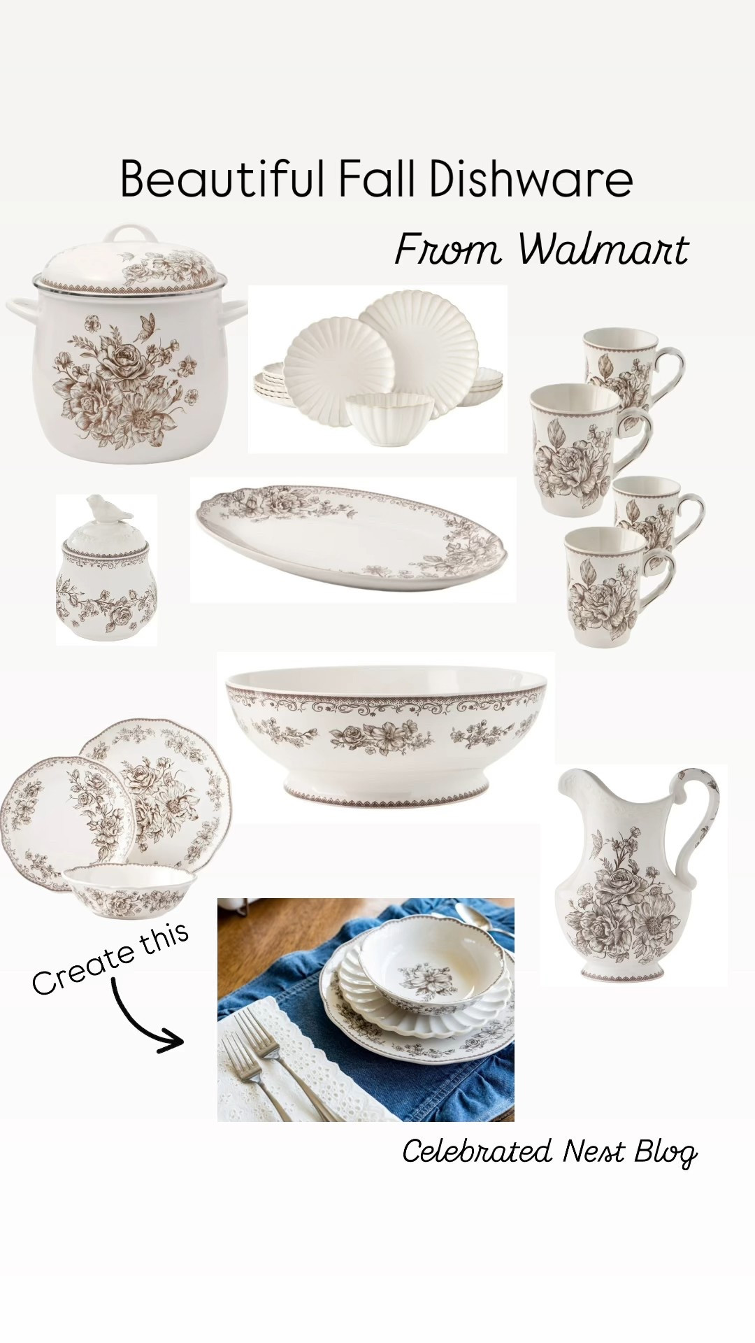 Beautiful “Grandma-ware” from Walmart! The prices are 👌🏻 on these beautiful fall pieces! Mix and match for pretty fall tablesetting! 

#LTKSeasonal #LTKStyleTip #LTKHome