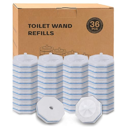 36 Count Toilet Wand Refills Compatible with Clorox Toilet Wand, Disposable Toilet Brush Heads, 5X Cleaning Power, Tear-Resistant, Fresh Scent | Amazon (US)