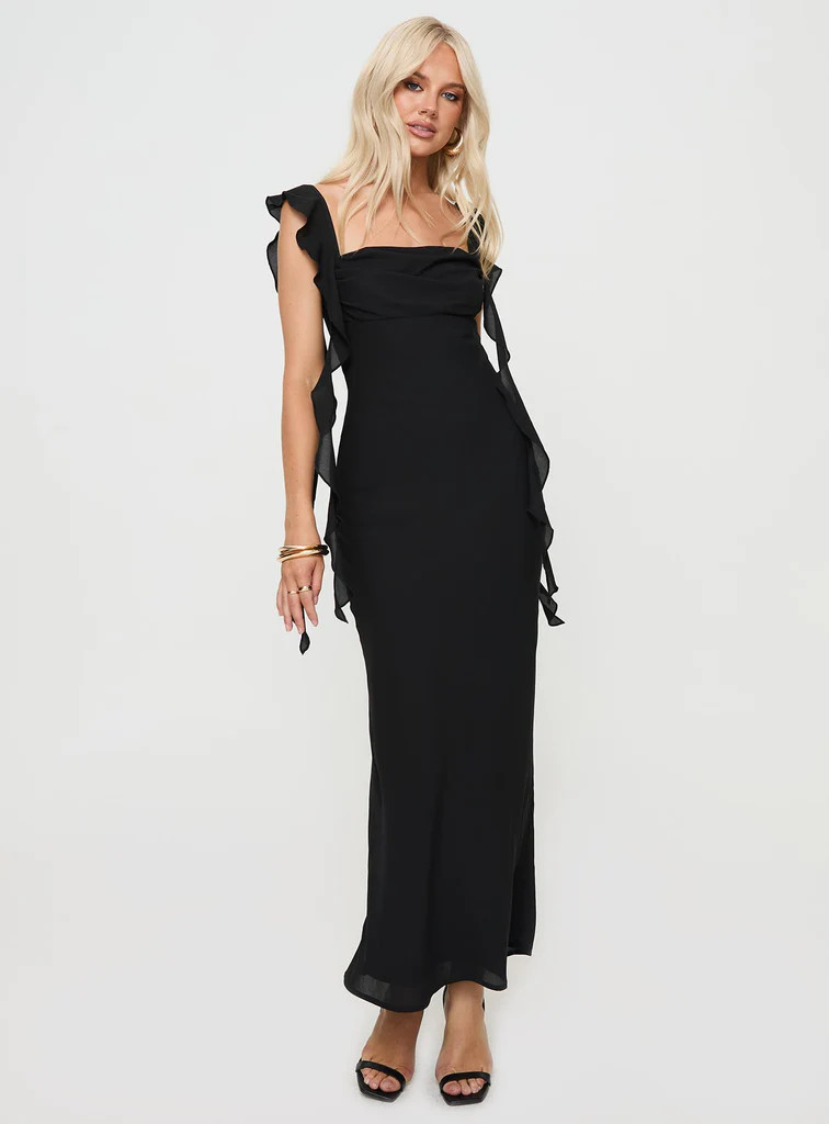 Lanai Maxi Dress Black | Princess Polly US