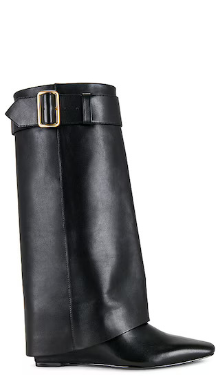 Freyja Foldover Boot in Black | Revolve Clothing (Global)