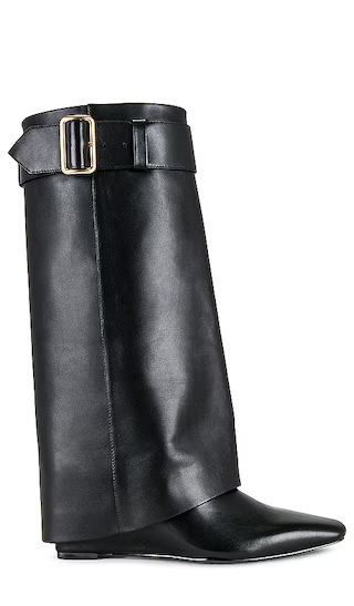 Freyja Foldover Boot in Black | Revolve Clothing (Global)
