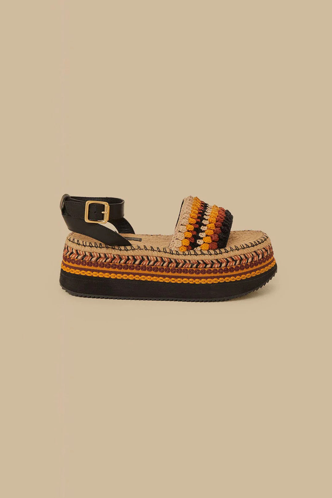Rust Crochet Espadrille Flatform | FarmRio (US)