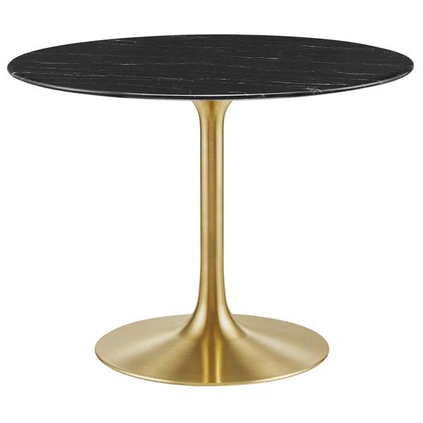 Lippa 36" Round Artificial Marble Dining Table by Modway | Wayfair North America