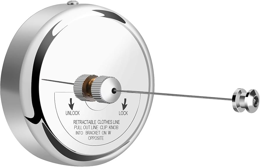Retractable Clothesline 9.0 Feets, 304 Stainless Steel Clothes Line Dryer with Heavy Duty Adjusta... | Amazon (US)