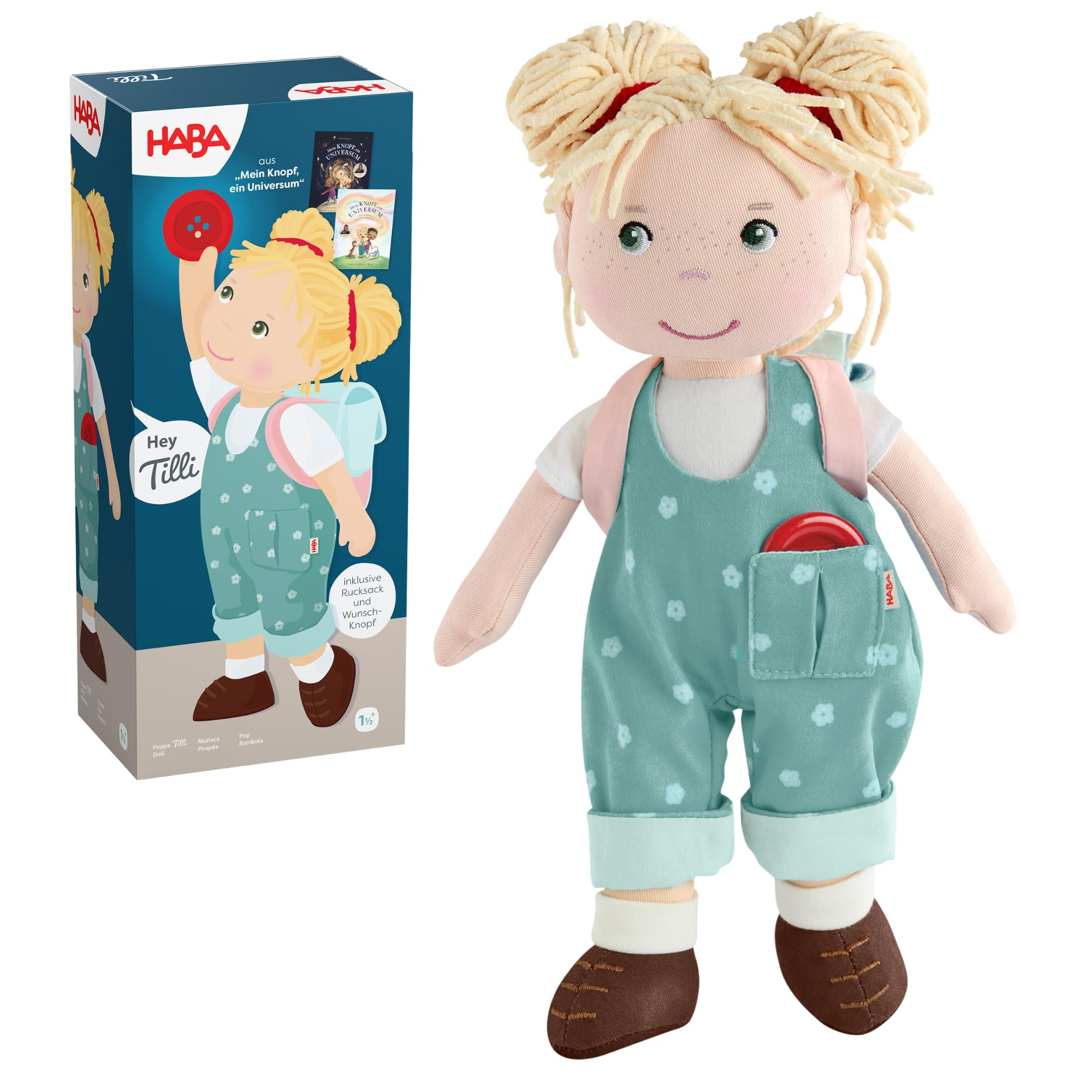 HABA Carmushka Puppe Tilli – 30 cm Stoffpuppe für Kleinkinder – weich, waschbar & leicht a... | Amazon (DE)