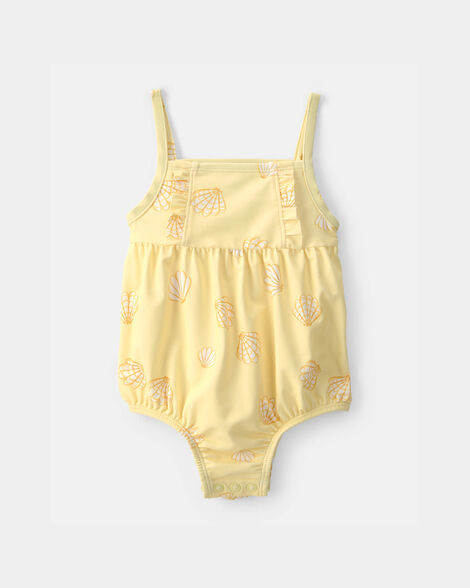 Baby Girl 1-Piece Shell Swimsuit - Yellow | Carter's Inc