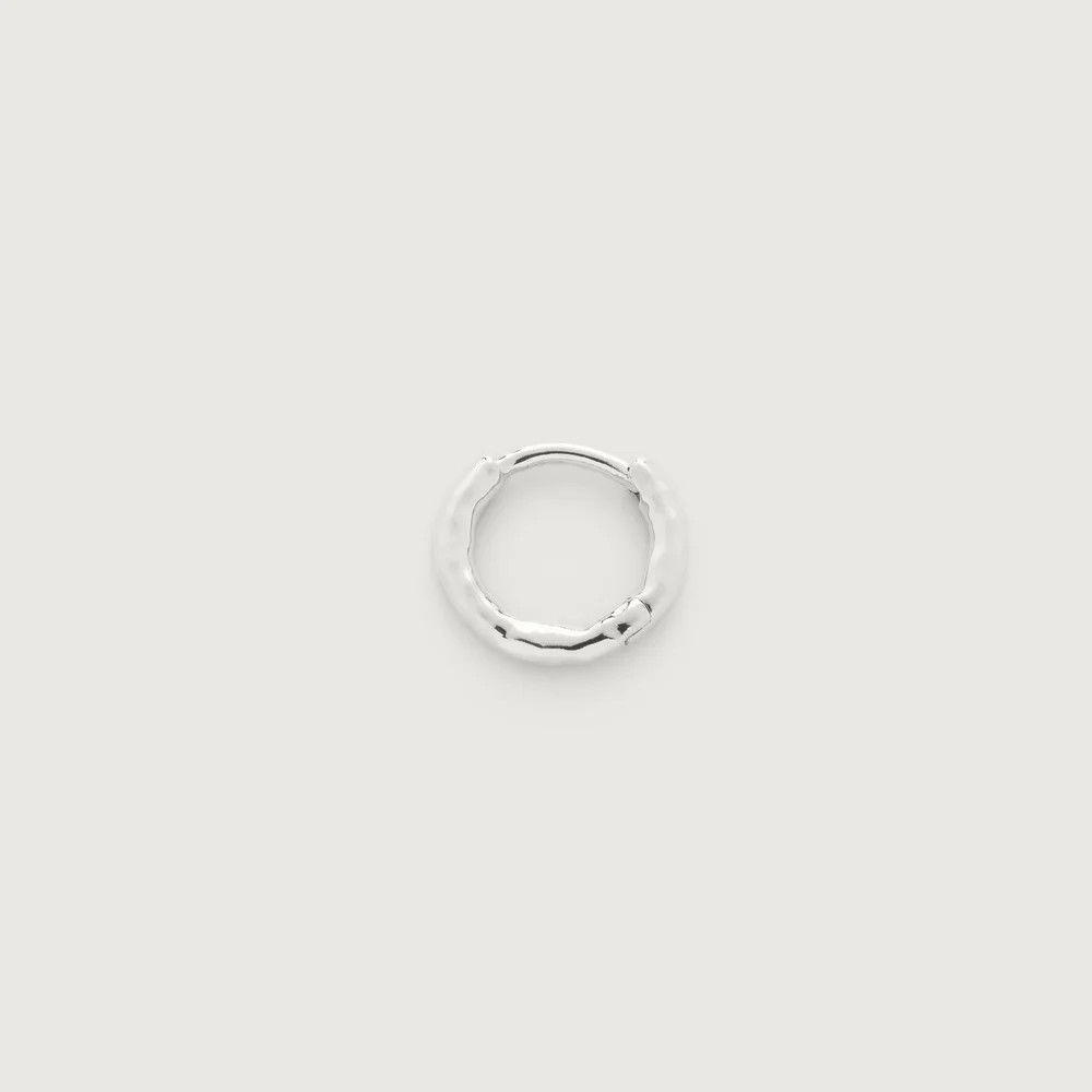 Sterling Silver Siren Muse Single Mini Huggie Earring | Monica Vinader (Global)