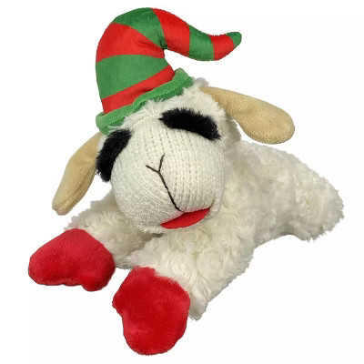 Multipet Holiday Lamb Chop With/Elf Hat 10" Plush Dog Toy | Target