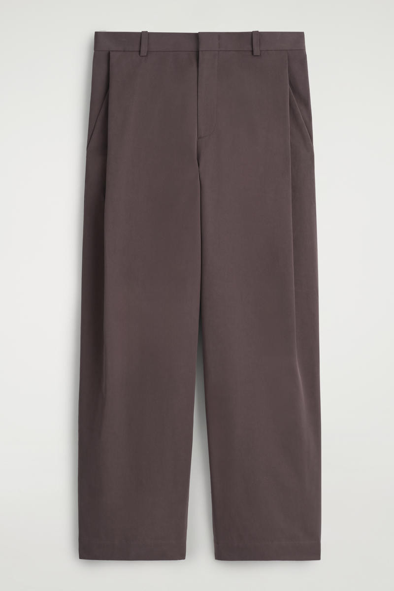 Wide-Leg Pleated Cotton Pants | COS (US)