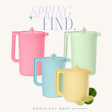 How cute are these Tupperware pitchers? Such fun colors for springtime.

#LTKhome #LTKGiftGuide #LTKSeasonal