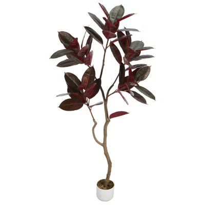 Orieon 5FT Artificial Fiddle Leaf Fig Tree with Natural Trunk, Lifelike Faux Indoor Plant with Silk Leaves, Pre-Potted Fake Tree for Home & Office | Target