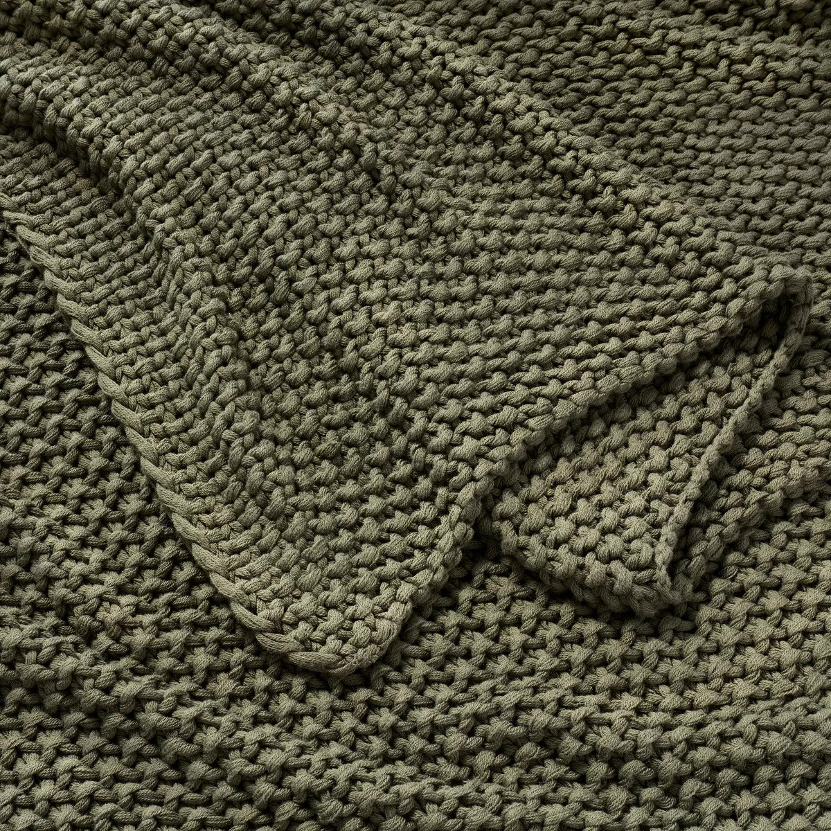 King Chunky Knit Blanket Olive Green - Casaluna\u2122 | Target
