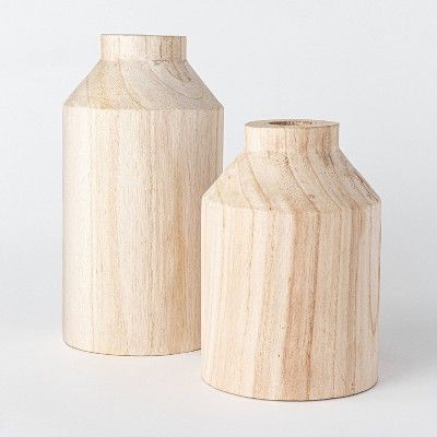 Decorative Wooden Vase Natural - Threshold™ designed with Studio McGee | Target