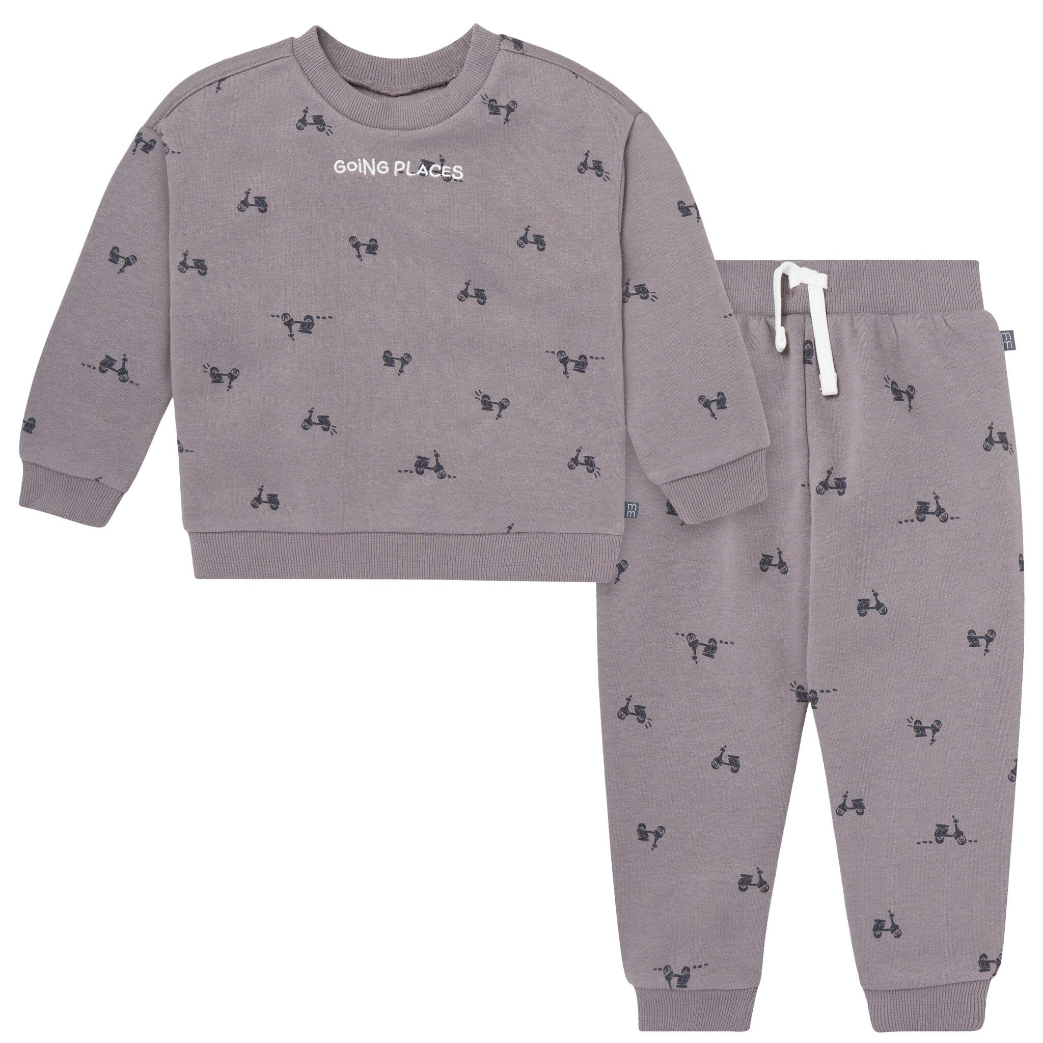 2-Piece Boys Grey Scooter Sweatshirt and Jogger Set | Gerber Childrenswear