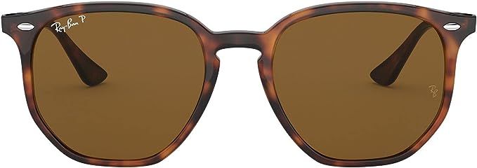 Ray-Ban Rb4306f Low Bridge Fit Hexagonal Sunglasses | Amazon (US)