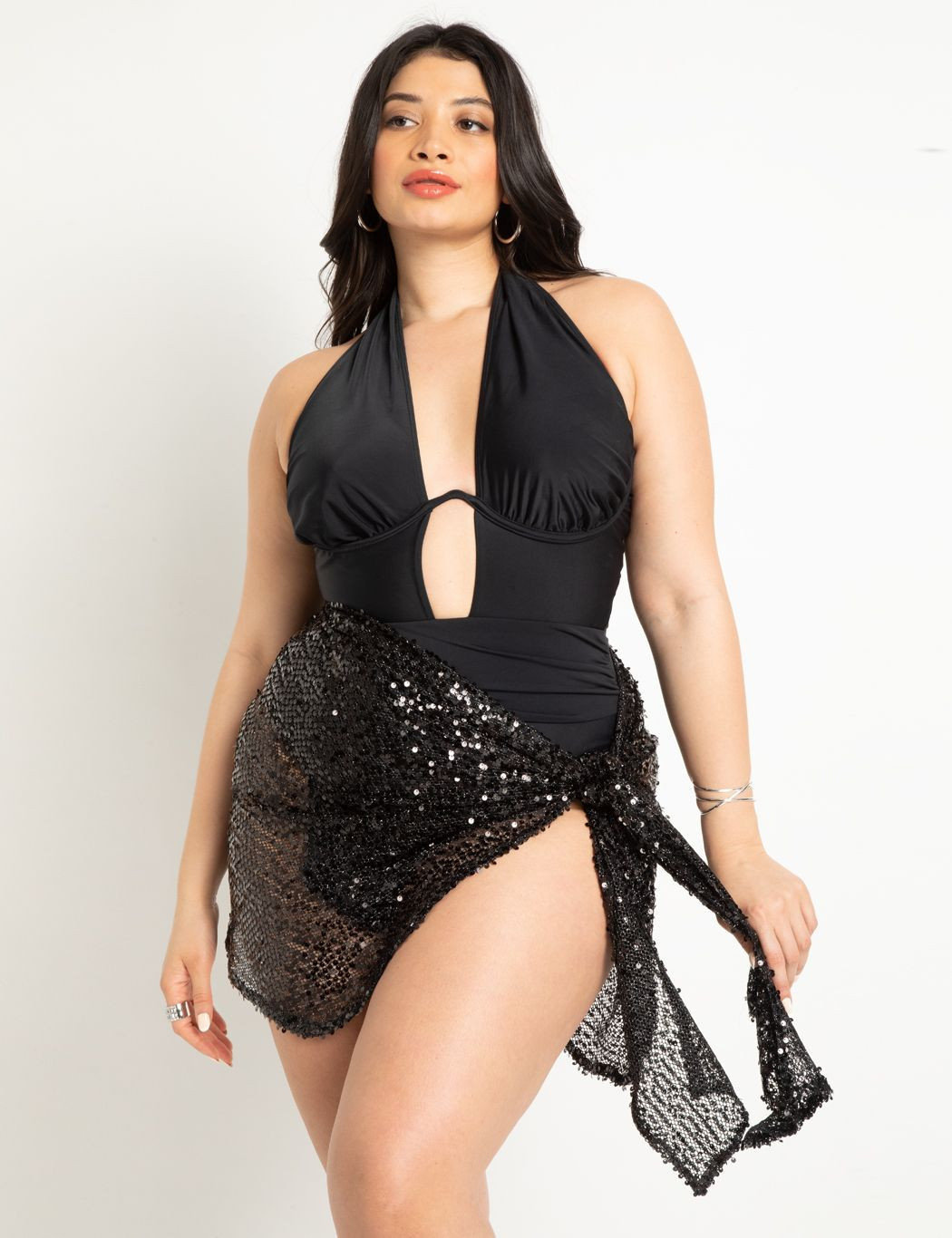 Novelty Mini Length Coverup Sarong Skirt | Eloquii