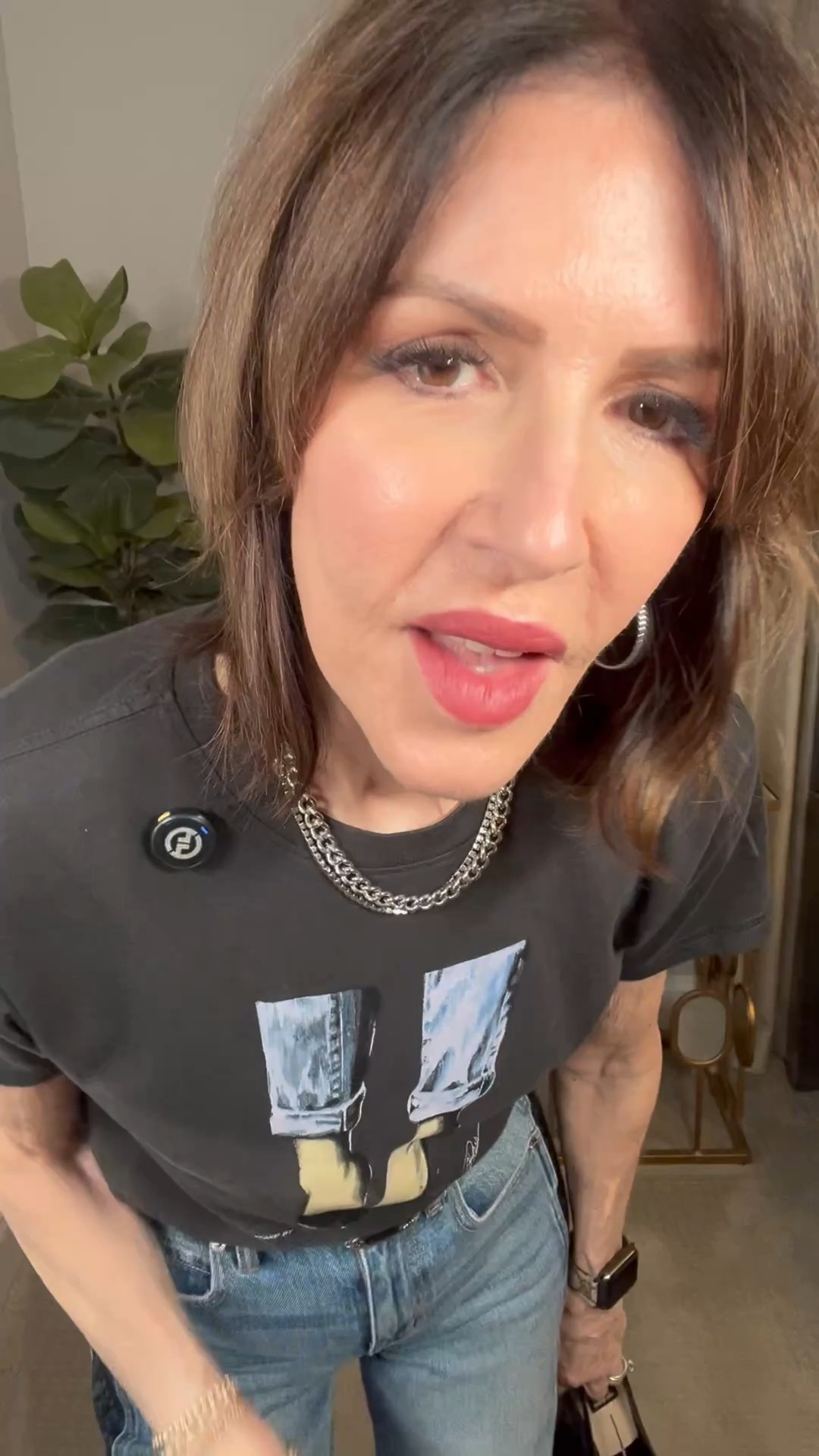 date night outfit, over 50 outfits, graphic tee, track style jeans, black heels

#LTKgrwm #LTKootd #LTKOver40