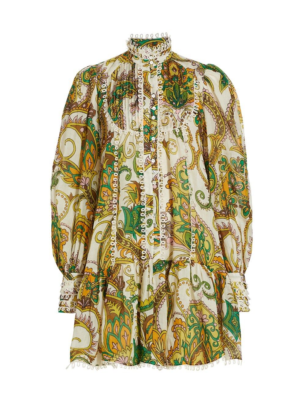 Octavia Ruffled Paisley Dress | Saks Fifth Avenue
