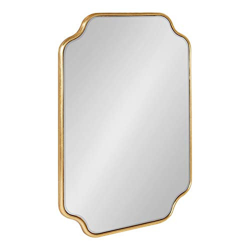 Kate and Laurel Plumley Glam Scalloped Wall Mirror, 18 x 24, Gold, Transitional Mirror Wall Decor | Amazon (US)