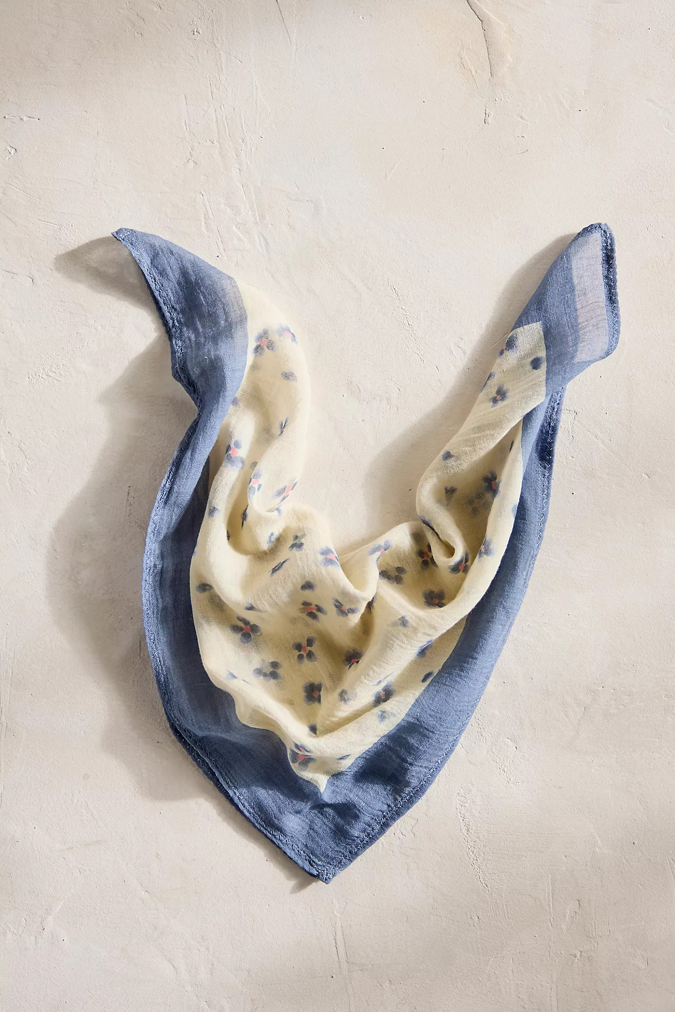 Watercolor Violets Gauze Bandana | Anthropologie (US)