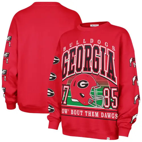 Women's '47 Red Georgia Bulldogs Go Big Oversized Pullover Sweatshirt at Nordstrom, Size Small | Nordstrom