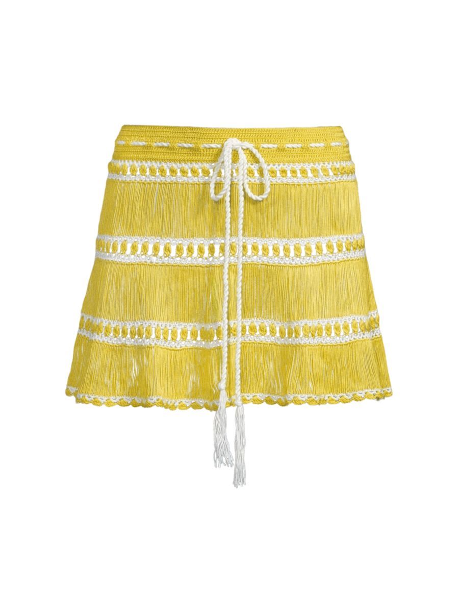 Hand Crochet Striped Mini Skirt | Saks Fifth Avenue