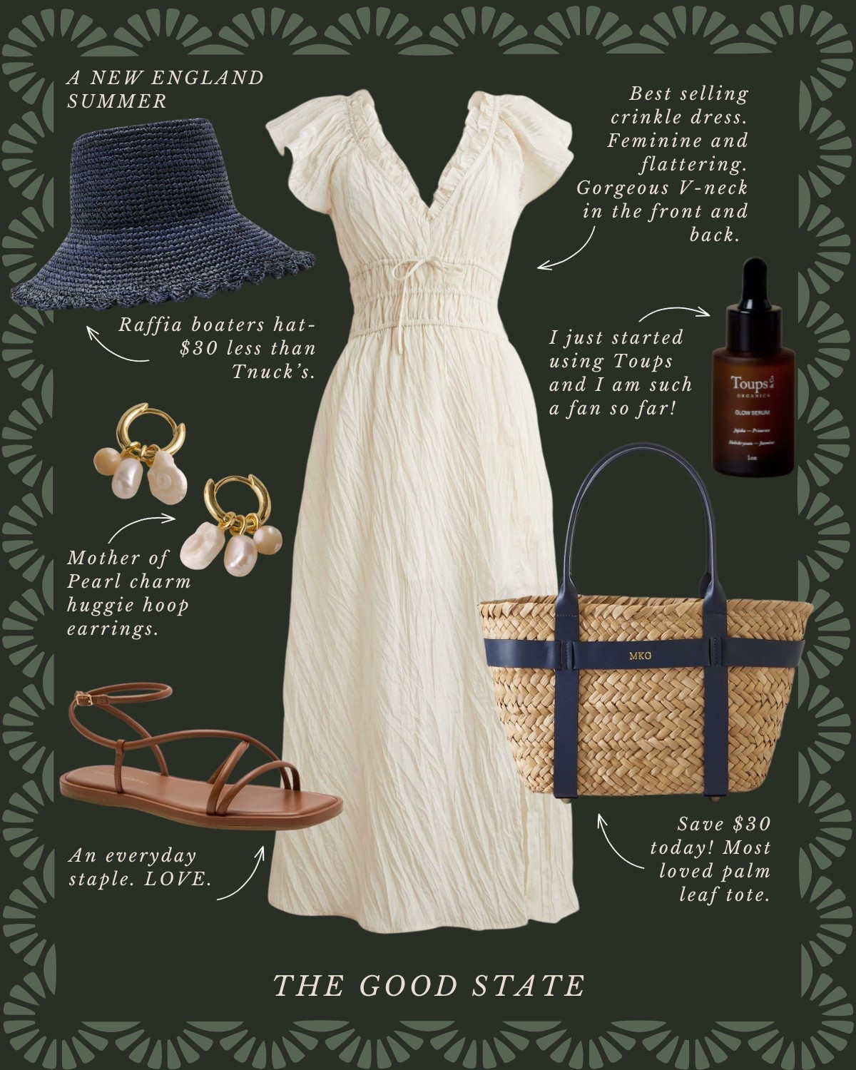 A New England Summer🦞 Save up to 76% today! This collection is for all the girlies living their best life as the summertime sunshine warms their face and the sea breeze blows through their hair. This is for the ones dreaming of evening strolls on Nantucket’s cobblestone roads and endless hydrangeas all around. For the ladies who love all things gingham, a lightweight sweater and all the classic stripes. For the ones who enjoy sailing in Newport, a picnic on the Cape Cod seashore and happy hour in Martha’s Vineyard. This collection is for you🦞 ⚓️ 🧺 

Ootd, outfit idea, style tip, classic style, timeless style striped sweater, quince, J.Crew, J.Crew, factory, target, target fashion, target style, Walmart, Anthropologie, Anthro, Madewell, white dress, spring dress, summer dress, spring fashion, summer fashion, vacation, outfit, Memorial Day sale, Memorial Day, outfit, Fourth of July, outfit, red, white, and blue outfit, gingham dress, quilt dress, organic skin, care, pearl, jewelry, Abercrombie, and Fitch, Tuckernuck, Madewell, H&M, Amazon, Amazon style, farmers market outfit, sissy light hat, dolce vita, women’s shoes, raffia bags, wedding guest dress, graduation dress, wedding guest, Lauren England, the good state

#LTKSaleAlert #LTKStyleTip #LTKFindsUnder100