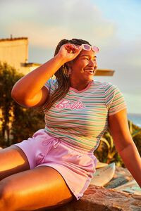 Plus Size Striped Barbie Graphic Tee | Forever 21 (US)