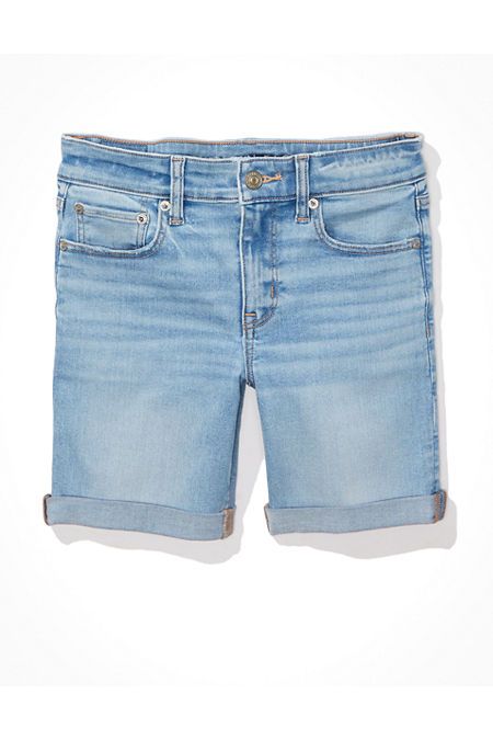 AE Ne(x)t Level Denim Skinny Bermuda Short | American Eagle Outfitters (US & CA)