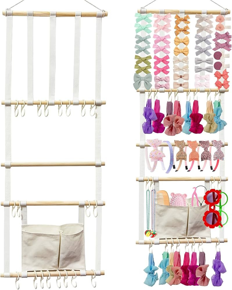 Headband Holder Hair Bows Organizer for Girls, Baby Headbands Hair Accessories Organizer Storage ... | Amazon (US)