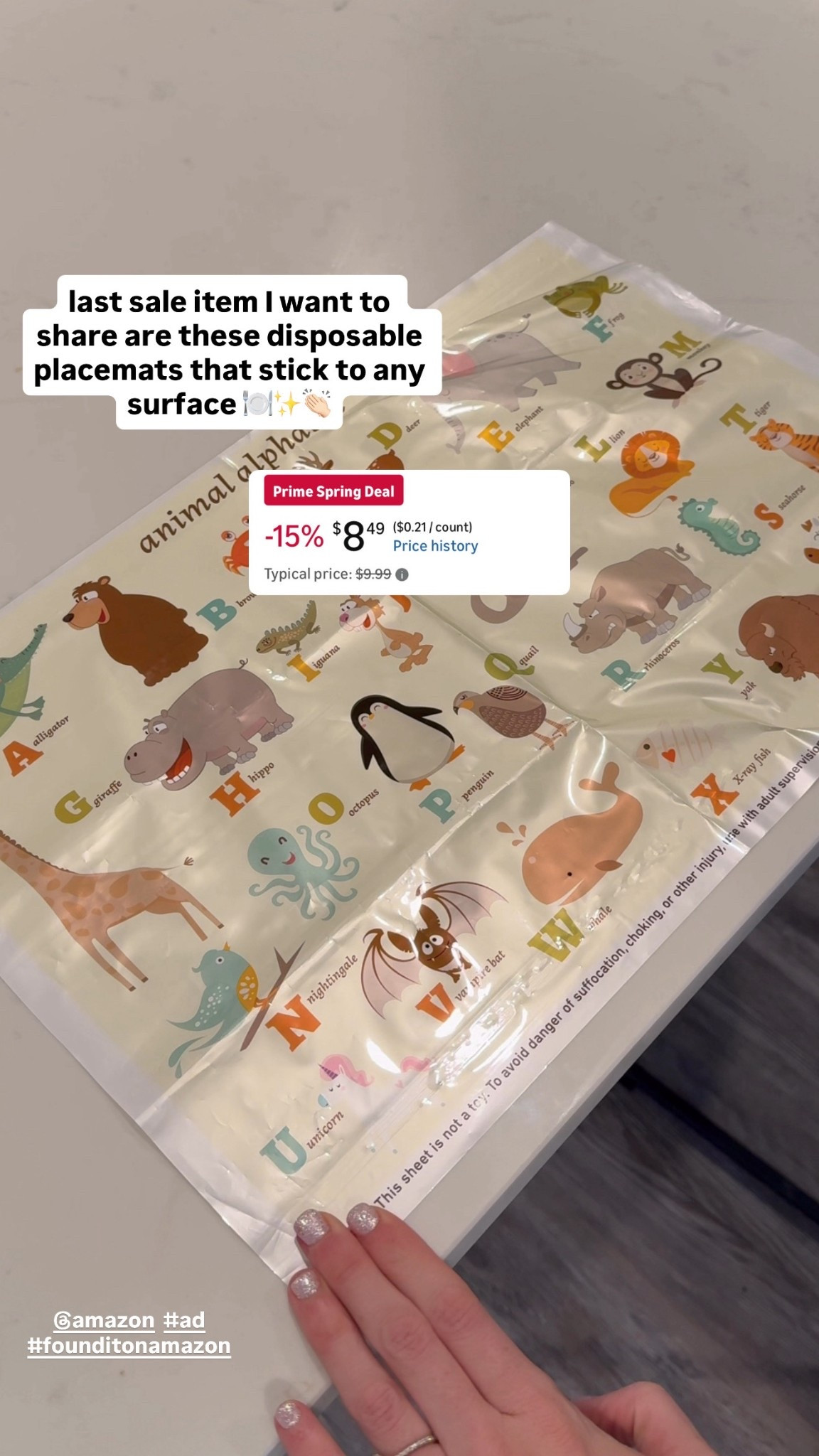 Love taking these disposable placemats on the go to provide a clean eating surface for my baby & toddler ✨🍽️😊

@amazon #ad #founditonamazon

#LTKBaby #LTKmomlife #LTKTravel