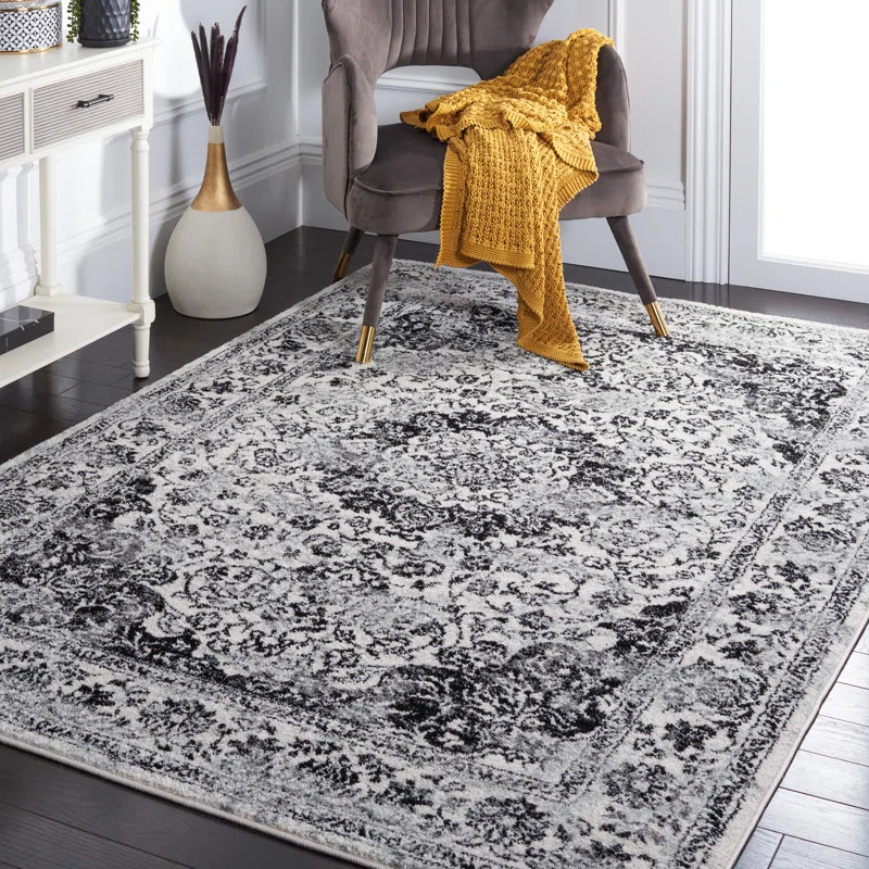 Hawkin Performance Ivory/Black/Gray Rug | Wayfair North America