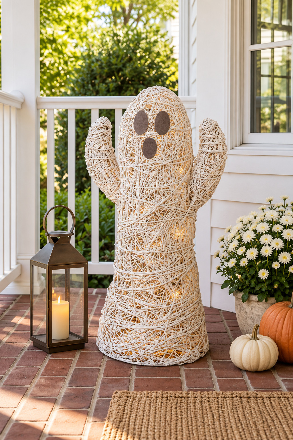 I’m obsessed with the Paola Painted Twig Ghost because it has that cute handmade look that works so well with natural fall decor 👻 Pair it with pumpkins, a cozy lantern, and some white mums and the whole porch looks instantly ready for October. Simple, cute, and not overdone. #BirchLane #GhostDecor #HalloweenPorchDecor #HalloweenOutdoorDecor #FallPorchDecor #HalloweenDecorIdeas #SpookySeason #PumpkinDecor #FrontPorchDecor #AutumnDecor 

 #LTKSeasonal #LTKHome #LTKSaleAlert