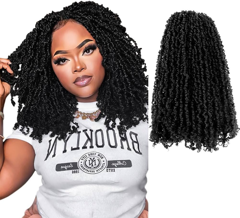 12 Inch 10 Packs Yanky Twist Crochet Hair for Black Women Pre-twisted Natural Kinky Mini Spring T... | Amazon (US)