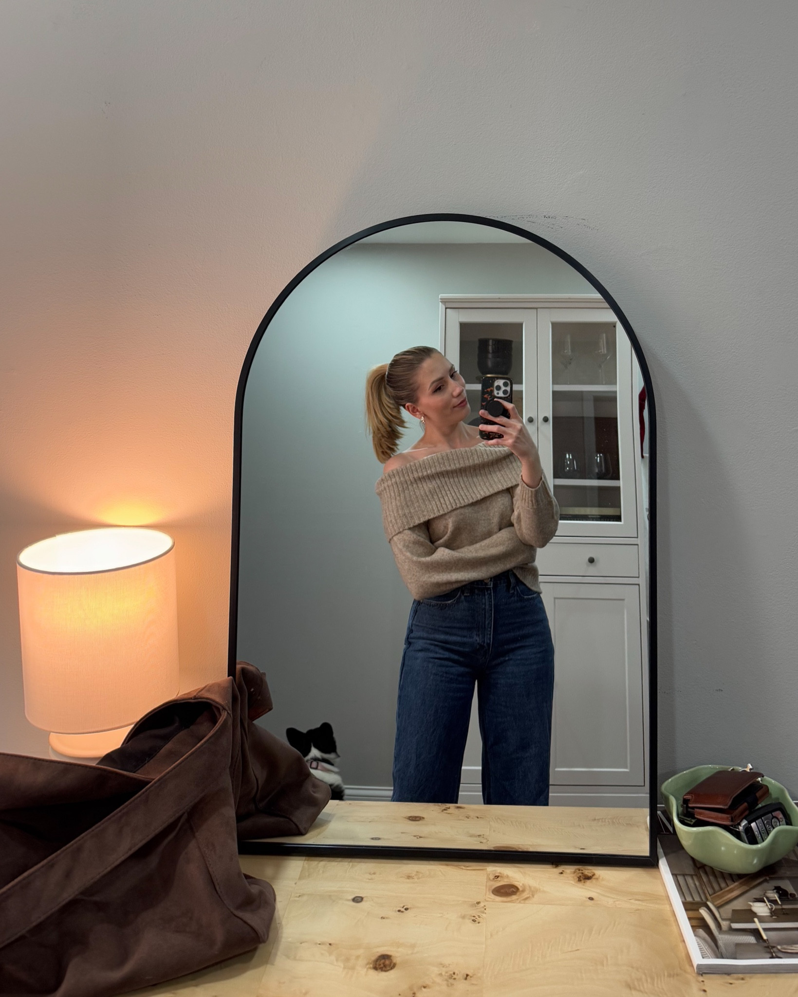 what I wore for my boyfriend’s birthday dinner! Top is my true size small, sized up twice in the jeans they run small. Bag is similar / suede bag on table is exact, color is the dark brown

chocolate brown, Abercrombie sale, off shoulder sweater, winter date night, holiday outfit

#LTKFindsUnder100 #LTKSaleAlert #LTKHoliday
