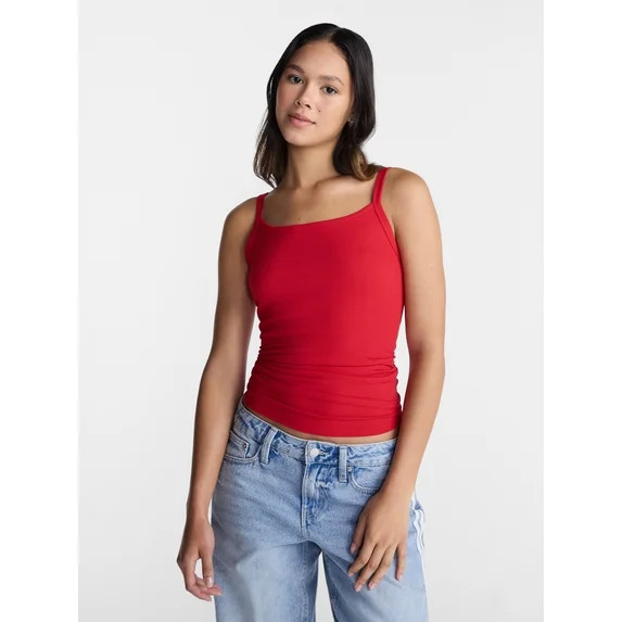 No Boundaries Ribbed Cami Top, Women's XXS-XXL | Walmart (US)